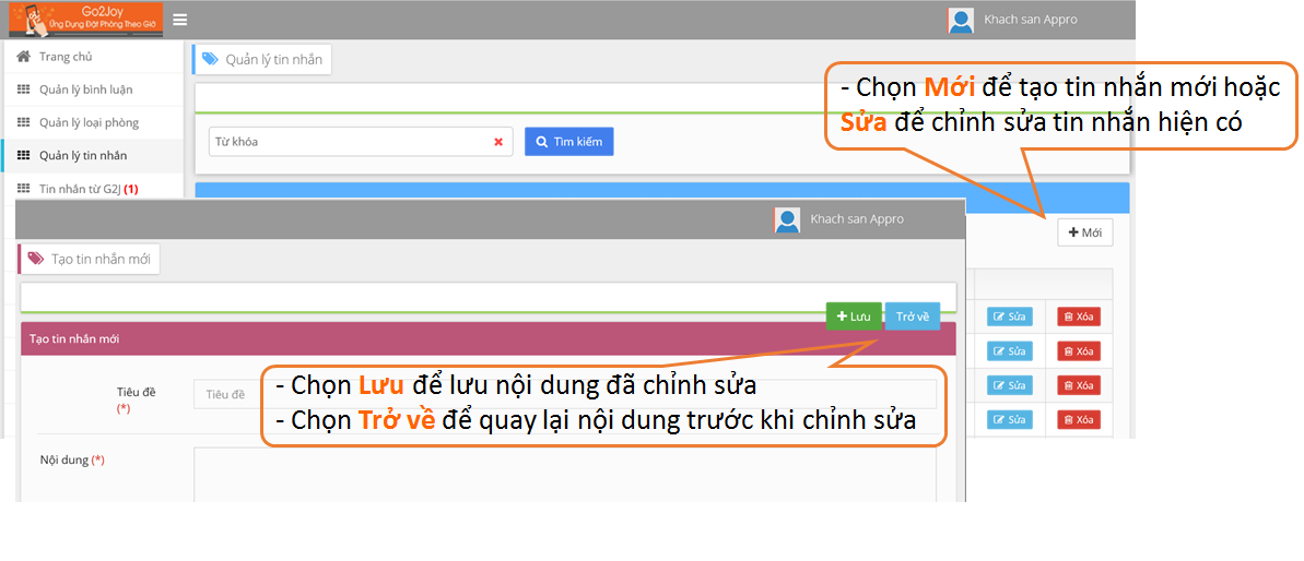 tao moi tin nhan